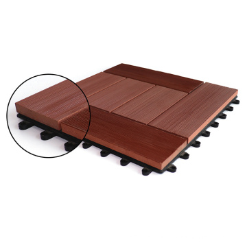 New Technology Deep 3D Embossing Anti Slip and Low Maintenance Waterproof Wood Plasict Compoeite DIY WPC Flooring Tile Outdoor